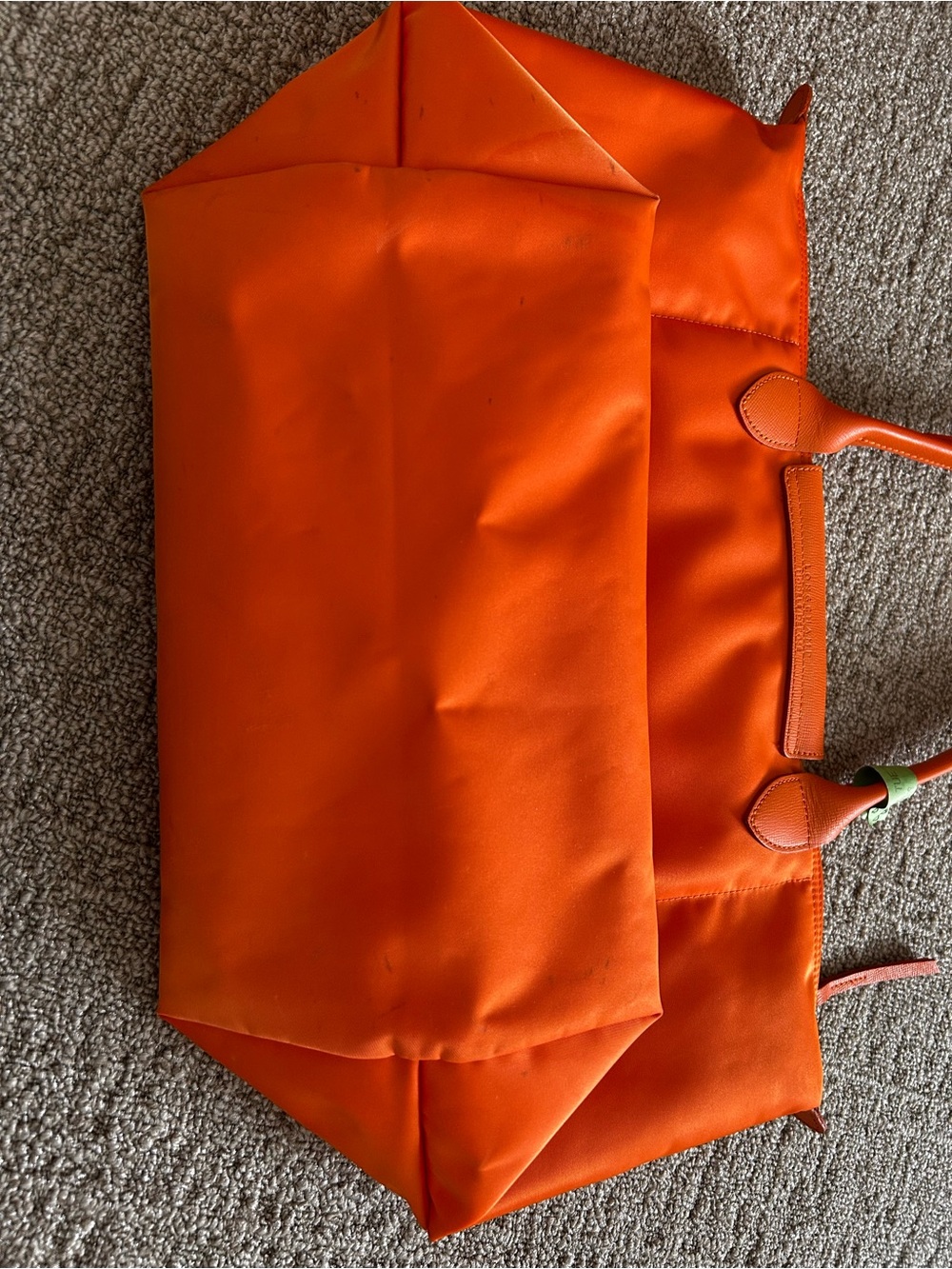 Longchamp Orange Women's Tote Bag - Classic Everyday Carry - Picture 11 of 16